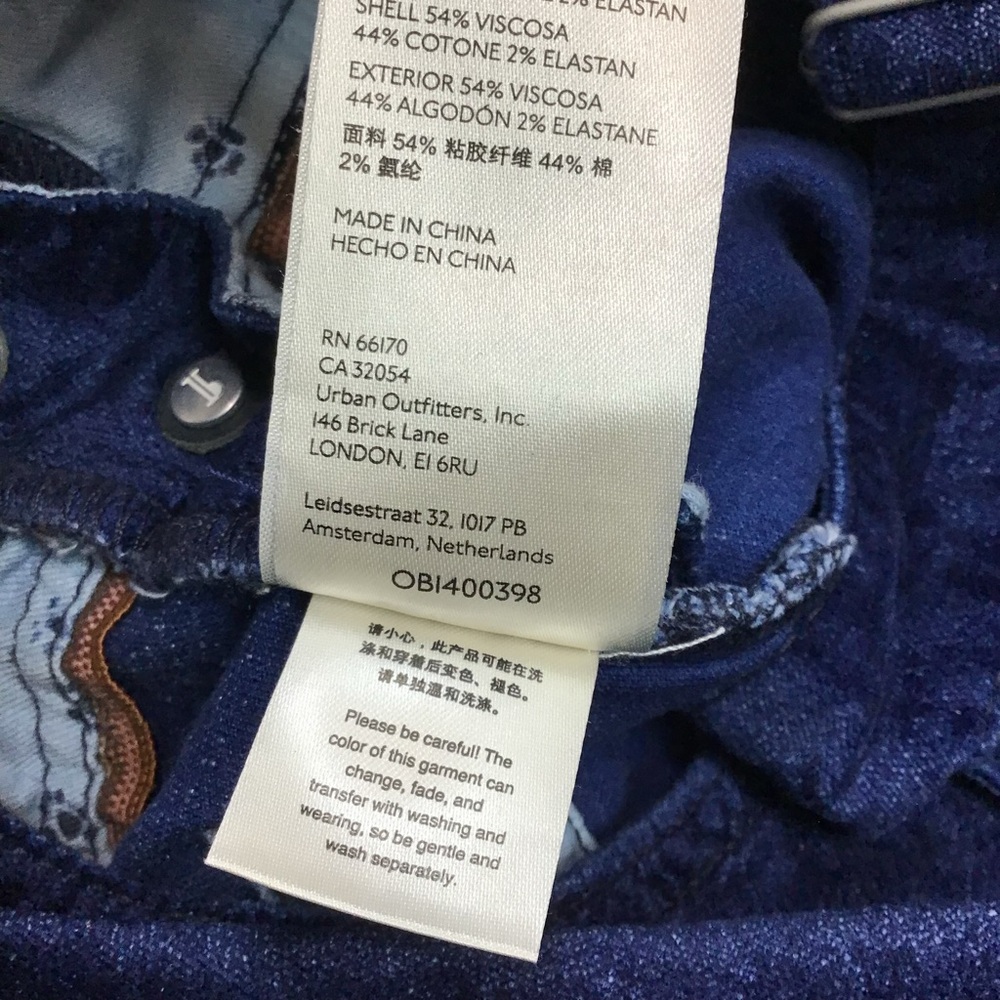 Pilcro Urban The Wanderer Velvet Overalls Jumpsuit Denim Blue 2 Boho Distressed - Picture 14 of 14